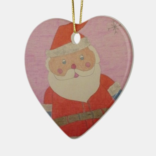  kerstman keramisch ornament (Links)