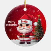 Kerstman 🎅🎄 keramisch ornament (Achterkant)