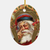 kerstman keramisch ornament (Voorkant)