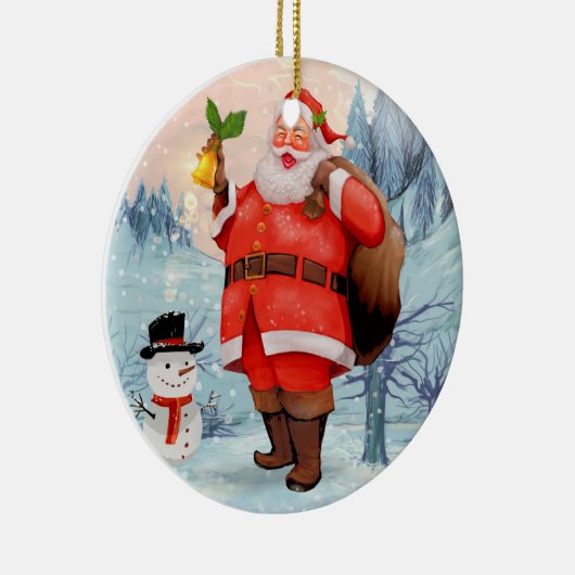 kerstman keramisch ornament (Rechts)