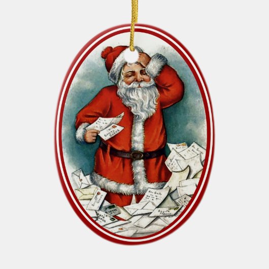 kerstman keramisch ornament (Voorkant)