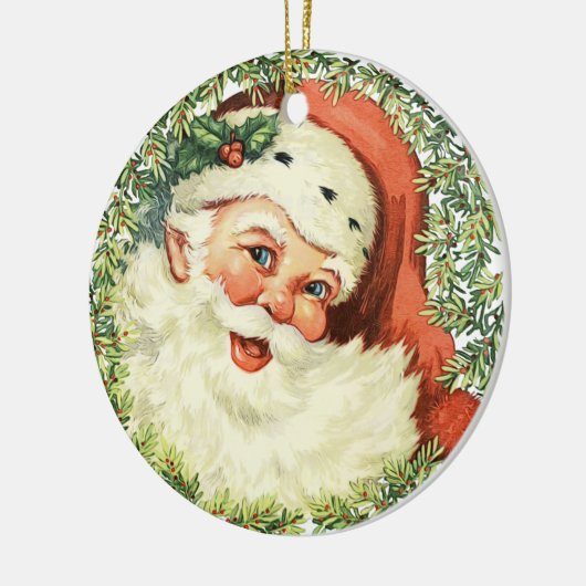 kerstman keramisch ornament (Links)