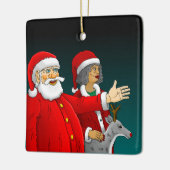 Kerstman Keramisch Ornament (Links)