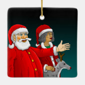 Kerstman Keramisch Ornament (Achterkant)