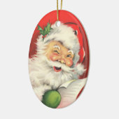  kerstman keramisch ornament (Links)