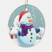 Kerstman Keramisch Ornament (Links)