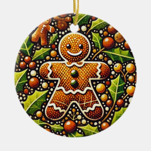 kerstman keramisch ornament (Voorkant)