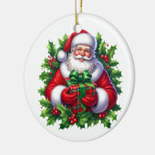 Kerstman Keramisch Ornament (Links)