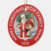 kerstman keramisch ornament (Links)