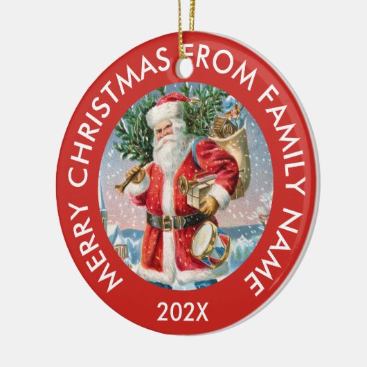 kerstman keramisch ornament (Links)