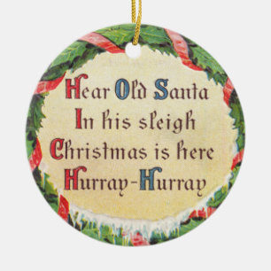  kerstman keramisch ornament