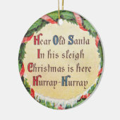  kerstman keramisch ornament (Links)