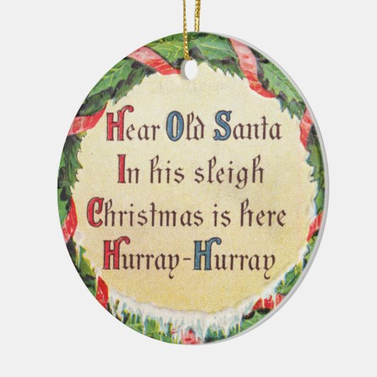  kerstman keramisch ornament (Links)