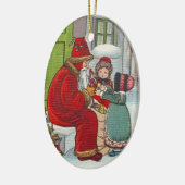 kerstman keramisch ornament (Links)