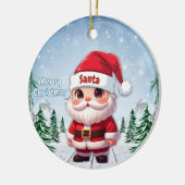 Kerstman 🎅🎄 keramisch ornament (Links)