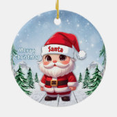 Kerstman 🎅🎄 keramisch ornament (Achterkant)