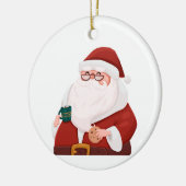 kerstman keramisch ornament (Links)