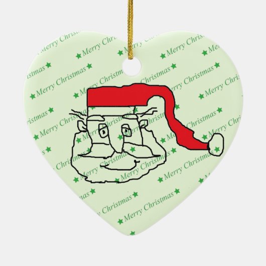 Kerstman Keramisch Ornament (Achterkant)
