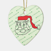 Kerstman Keramisch Ornament (Links)