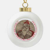   kerstman keramische bal ornament (Voorkant)