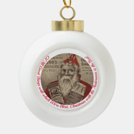   kerstman keramische bal ornament