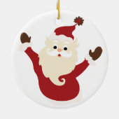 Kerstman keramische kerstbal keramisch ornament (Achterkant)