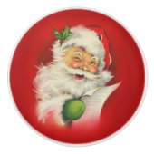  kerstman keramische knop (Voorkant)