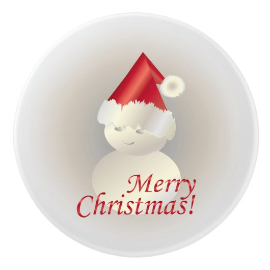 Kerstman Keramische Knop (Voorkant)