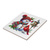 Kerstman Keramische Tegel Tegeltje (Zijkant)