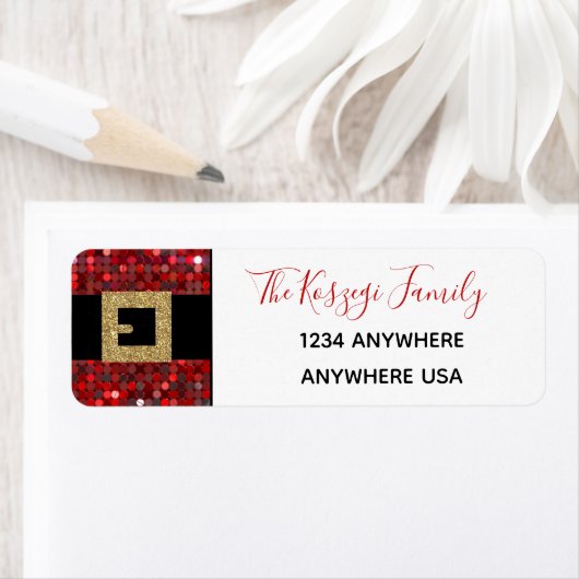 Kerstman Kerst adresetiketten, Etiket (Insitu)