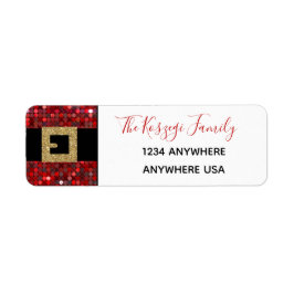 Kerstman Kerst adresetiketten, Etiket