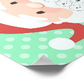 Kerstman Kerst Aftelling Adventkalender Baard Poster (Hoek)