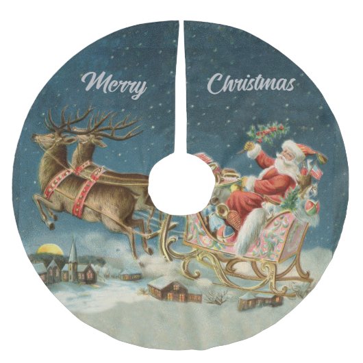 Kerstman Kerst Antique slee rendier Kerstboom Rok (Voorkant)