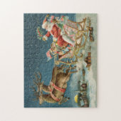 Kerstman Kerst Antique slee rendier Legpuzzel (Verticaal)