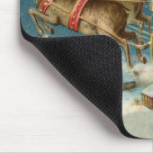 Kerstman Kerst Antique slee rendier Muismat (Hoek)