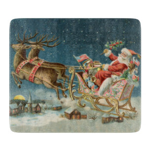 Kerstman Kerst Antique slee rendier Snijplank