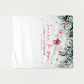 Kerstman Kerst Baby Shower Fotohokje Achtergrond Wandkleed (Voorkant (horizontaal))