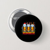 Kerstman Kerst Bierliefhebbers Grappig Drinken Tre Ronde Button 5,7 Cm (Voorkant /achterkant)