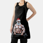 Kerstman Kerst Bodybuilder Gewichtheffen Gym Schort (Insitu)
