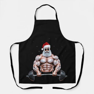 Kerstman Kerst Bodybuilder Gewichtheffen Gym Schort
