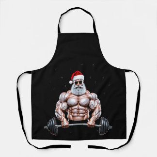 Kerstman Kerst Bodybuilder Gewichtheffen Gym Schort