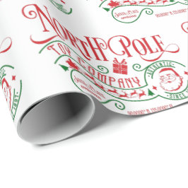 Kerstman Kerst Claus Speelgoed Fabriek Noordpool Cadeaupapier