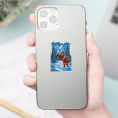Kerstman Kerst decoratieve vinyl Sticker (Telefoon)