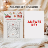 Kerstman Kerst Doolhof Spel Feestdagenkaart