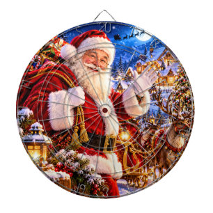 Kerstman Kerst Dorps Vakantie Dartbord