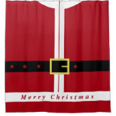 Kerstman Kerst Douchegordijn (Voorkant)