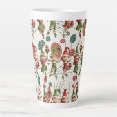Kerstman Kerst Elf Latte Mok (Voorkant)