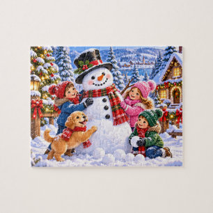 Kerstman Kerst Familie Feest Legpuzzel