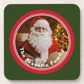  Kerstman Kerst Feestdagen Familie Bier Onderzetter (Voorkant)