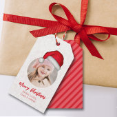 Kerstman Kerst Feestelijke Muts Cute Eenvoudig Whi Cadeaulabel